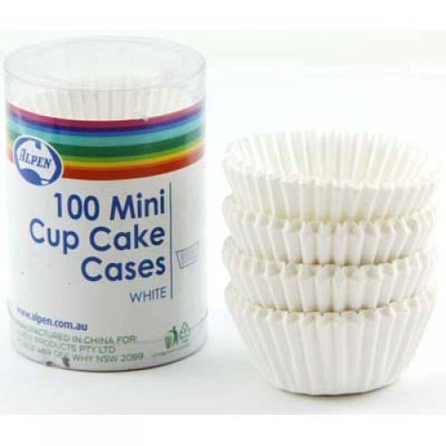 Mini Cup Cake Cases White (30x20mm) Pack of 100