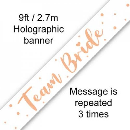 Team Bride Banner 2.7m — Red Fox Party Supplies