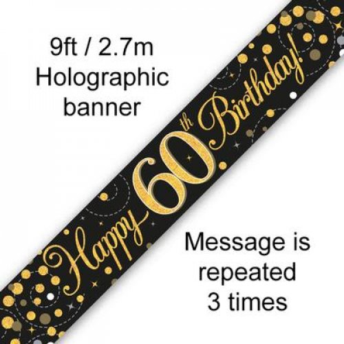 Sparkling Fizz Black Gold Banner 2.7m