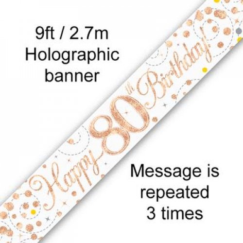 Sparkling Fizz Rose Gold Banner 2.7m