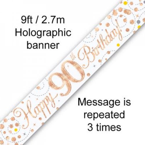 Sparkling Fizz Rose Gold Banner 2.7m