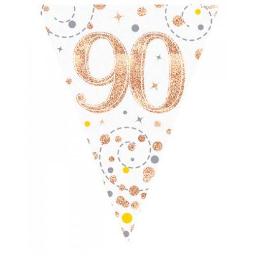 Sparkling Rose Gold Fizz Flag Bunting