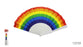 Rainbow Plastic Fabric Fan
