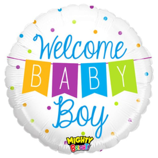 21" Foil Balloon Welcome Baby Boy