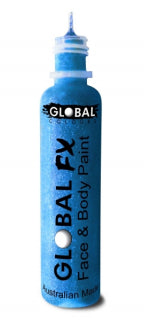 Global FX Glitter Face and Body Paint Applicator Royal Blue 36ml