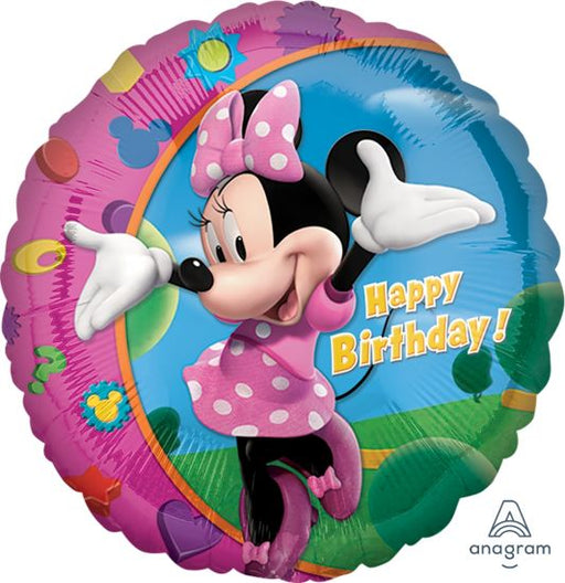 43cm Minnie Mouse Happy Birthday Foil Balloon