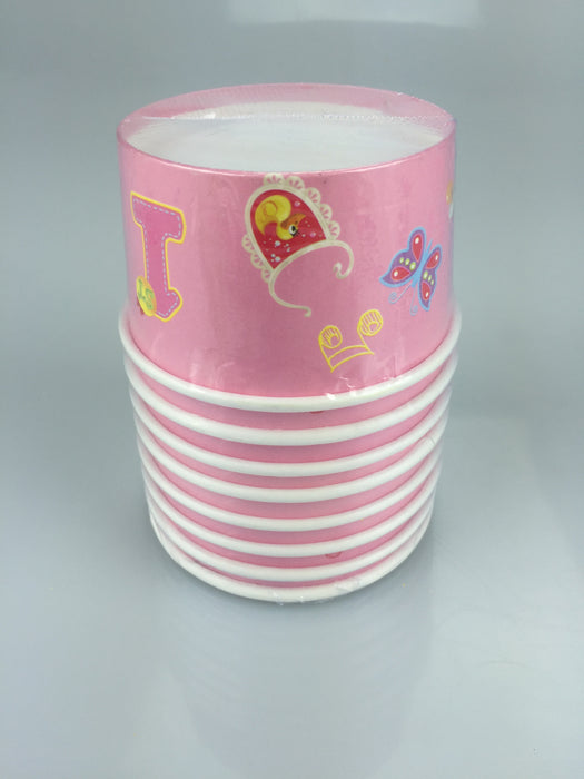 1st Birthday Girl Ice Cream Cup Pack Of 8