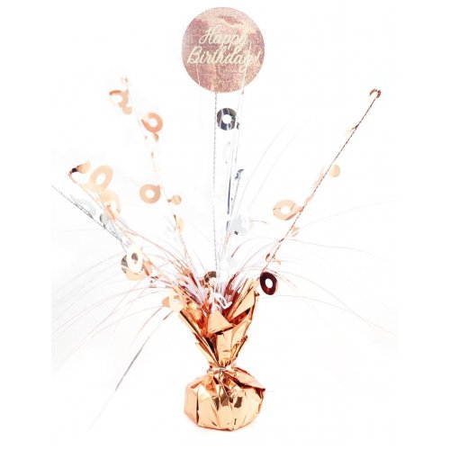 Birthday Rose Gold Holographic Centrepiece