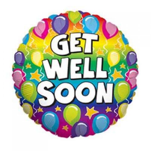 Foil Balloon 18” Rainbow Get Well Soon