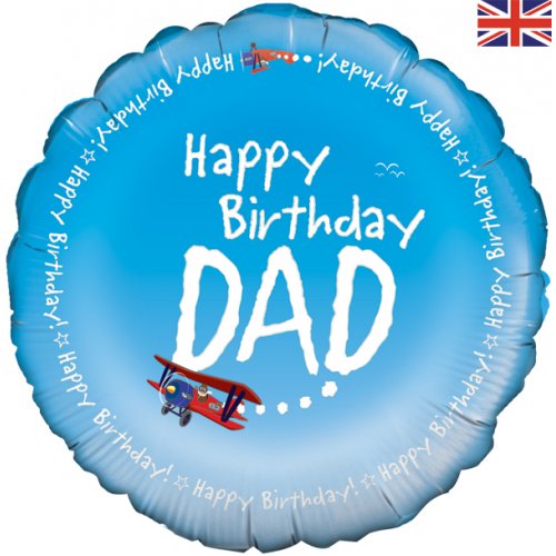 18" Foil Balloon Happy Birthday Dad