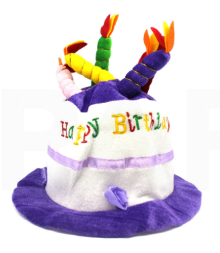 Happy Birthday Hat Purple