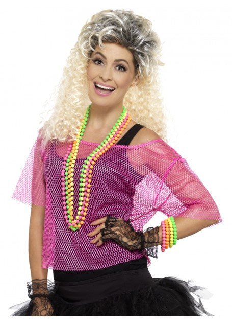 Neon Pink Fishnet Top