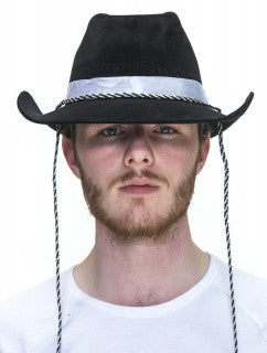 Black Cowboy Hat With White Band