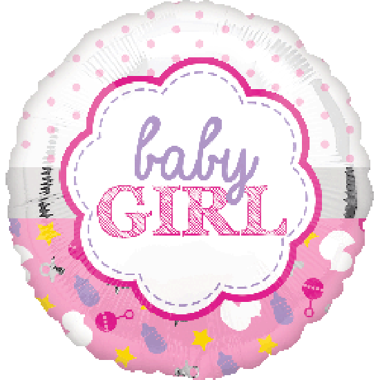 Foil 18" Baby Girl Scallop