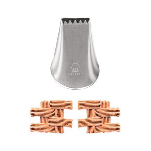Cake Craft #47 Basketweave Piping Tip Stainless Steel — Red