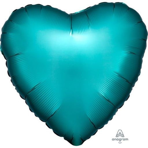 48cm Satin Luxe Jade Heart Foil Balloon