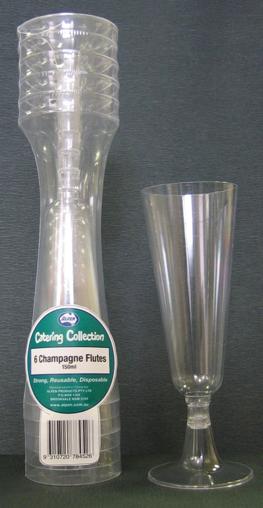 Champagne Flutes 150ml Pk 6
