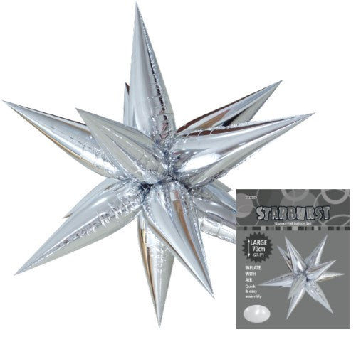 Glitz Starburst - Silver 70cm