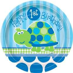 1ST BIRTHDAY TURTLE Dinner PLATES