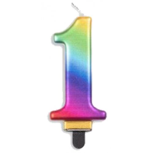 Number Candle Jumbo Rainbow