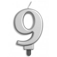 Number Candle Jumbo Silver