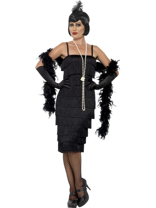 Flapper Costume Long Black
