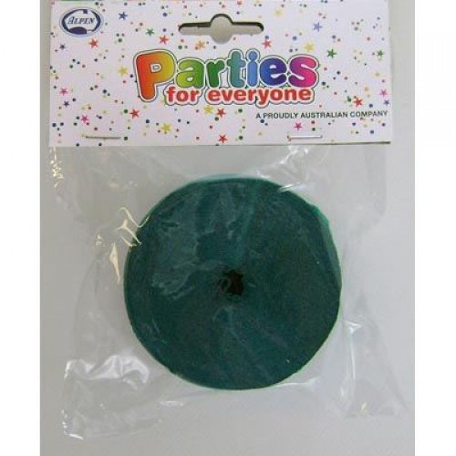 National Green 30m Long x 45mm Wide Crepe Streamer