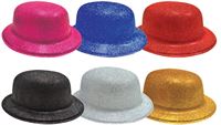 Assorted Glitter Bowler Hats