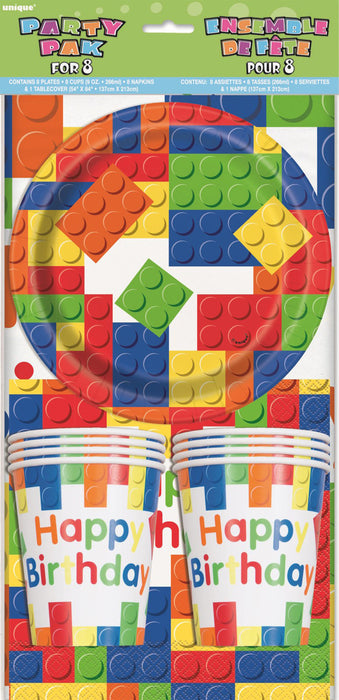 Building Blocks Party Pack For 8