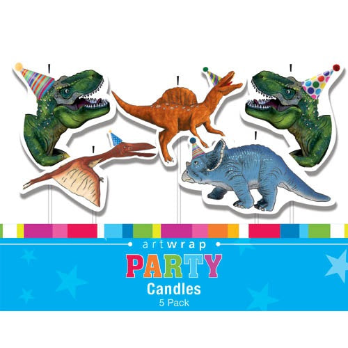 Candle 5 Pack - Dinosaurs
