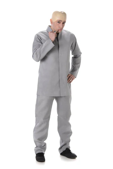 60s Grey Suit Adult Costume Large
