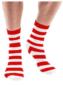 Crew Socks Red & White Striped