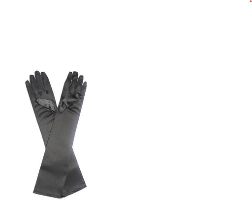 Black Satin Gloves