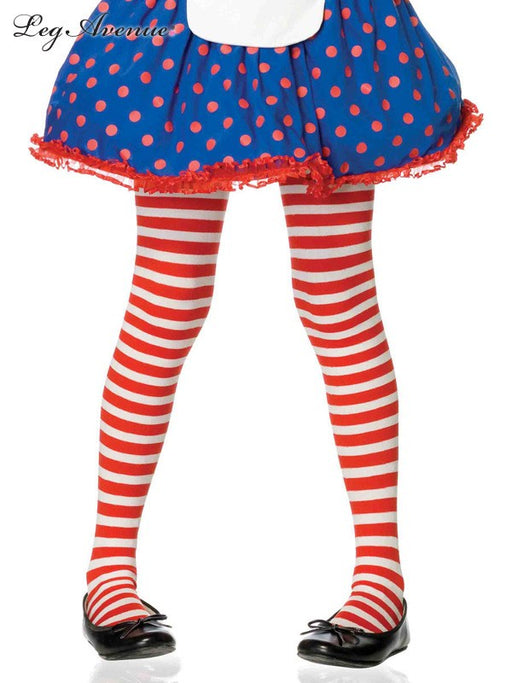 Red & White Kids Tights Extra Large
