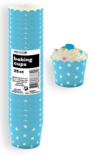 Pastel Paper Baking Cups With Stars - 25 Per Pack