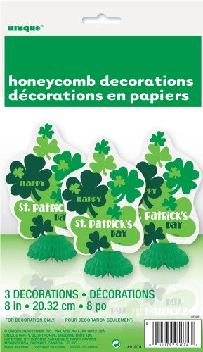 Saint Patrick's Day Shamrock Honeycomb Decorations