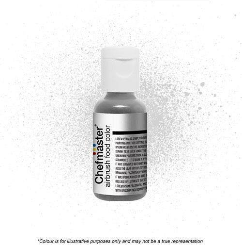 BB SALE Chefmaster | Metallic Silver | Airbrush Food Colour | 0.67 Oz19 Grams