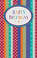 Happy Birthday Card Multicoloured