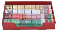 Assorted Christmas Metallic Ribbon Roll 2m