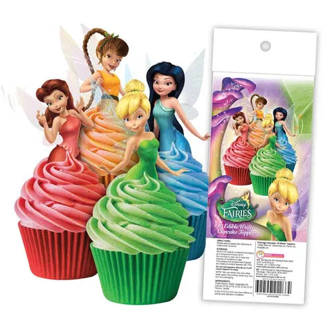 Disney Fairies  Edible Wafer Cupcake Toppers| 16 Piece Pack