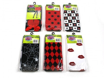 Stockings Party White With Red Lips