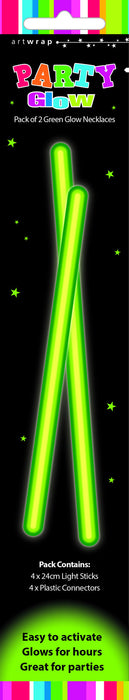 Glow Necklace Green 2pk