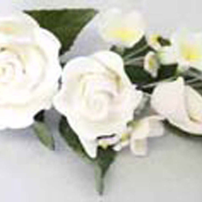 Rose Spray White  - Sugar Flowers