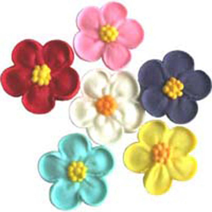 Large 5 Petal Sugar Flowers Assorted Colours