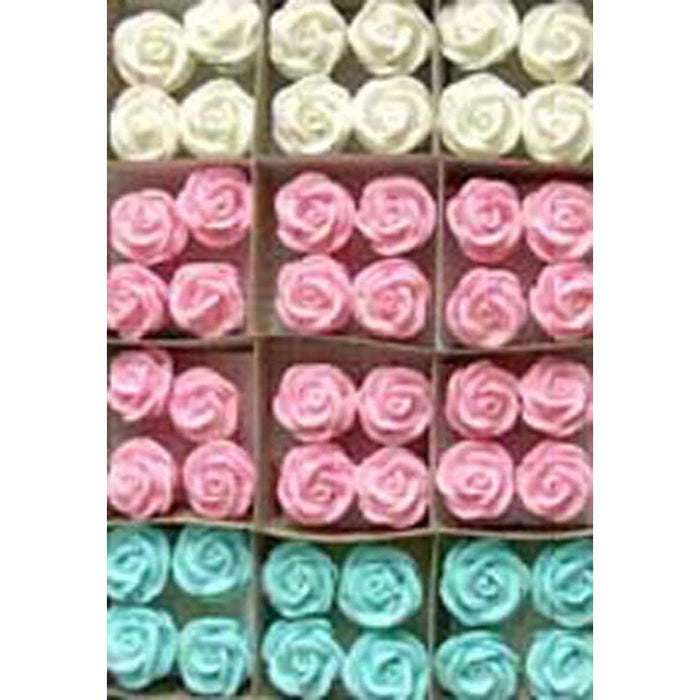 Medium Swirl Rose Sugar Flowers (144) Assorted