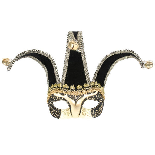 Court Jester Eye Mask Gold and Black