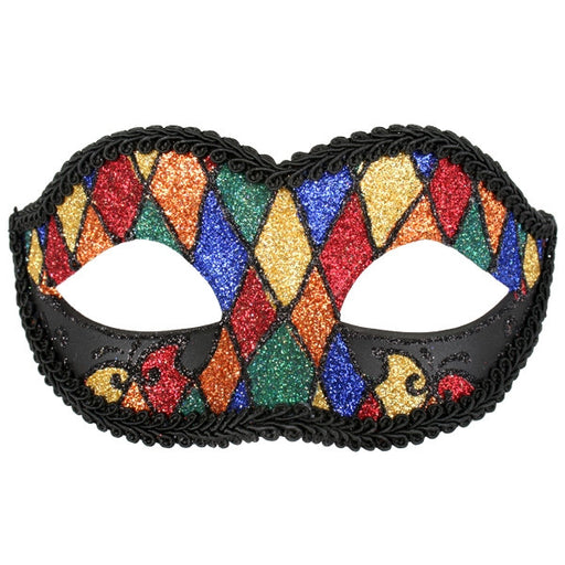 Harlequin Eye Mask - Bright Glitter