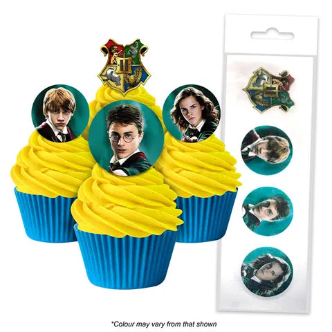 Harry Potter Edible Wafer Cupcake Toppers 16 Piece Pack
