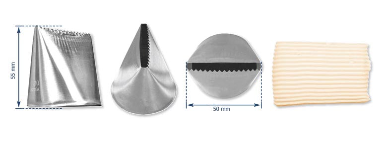 No. 789 Basketweave Extra Large Stainless Steel Piping Tip