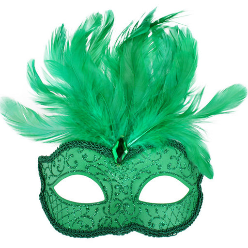 Eye Mask Daniella Green With Feathers
